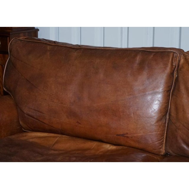 Balmoral 3-Seater Sofa in Brown Heritage Leather from Halo For Sale - Image 6 of 18
