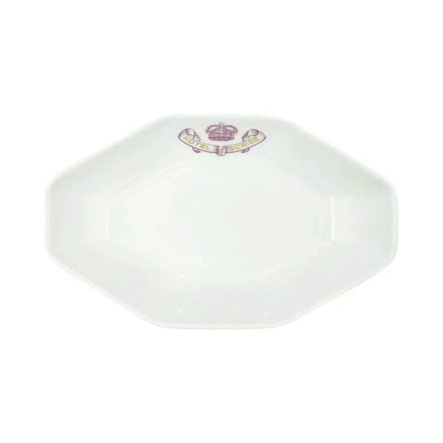 Vintage Hotel Scribe Ashtray Paris France Porcelain Trinket Dish For Sale - Image 13 of 14