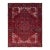 1960 10'x12'8" Fire Brick Red With Asphalt Black Border Vintage Heriz Oriental Rug For Sale