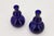 Pair of 19th Century Portuguese Blue Hand-Blown Glass Perfume Bottles For Sale - Image 4 of 16