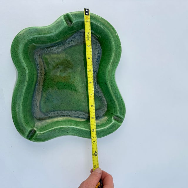 1960s Green Ceramic Free Form Vide Poche or Catchall For Sale - Image 9 of 10
