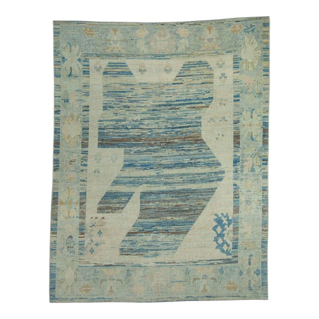 Turkish Oushak Rug 9' x 11'6" #18534 For Sale