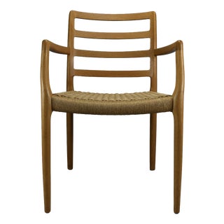 Model 68 Armchair in Oak and Papercord by Niels Otto Møller for J.L. Møllers Møbelfabrik, 1981 For Sale