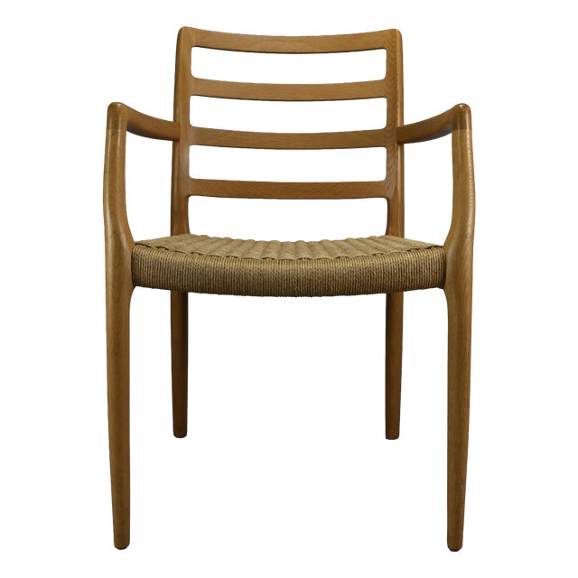 Model 68 Armchair in Oak and Papercord by Niels Otto Møller for J.L. Møllers Møbelfabrik, 1981 For Sale