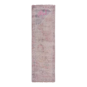 1960s Mid 20th Century Vintage Turkish Faded Rug 2'10'' X 8'9''
