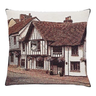 The Old Swan Tapestry Cushion With Feather Filler - 46x46cm (18"x18") For Sale