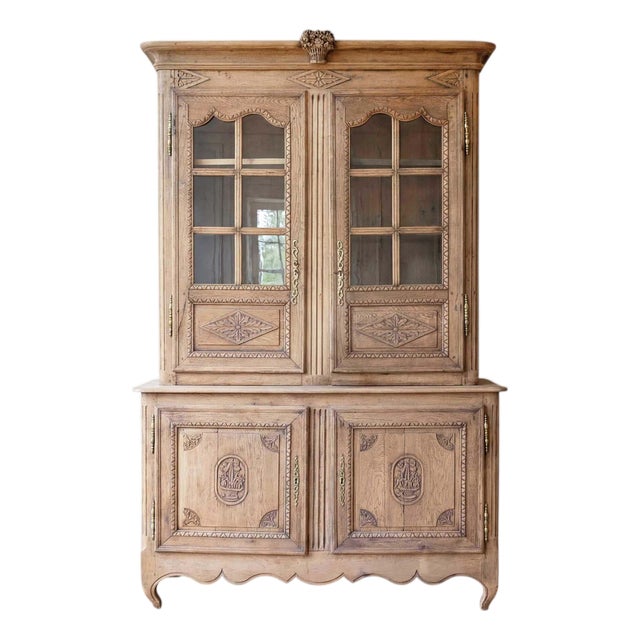 Early 19th Century Norman Carved Oak Two-Part Sideboard For Sale