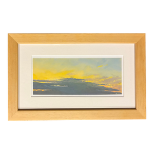 2025 Gouache Magical Realism Original Seascape, Floated and Framed