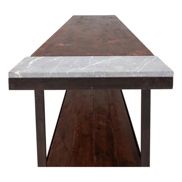 20th Century French Metal Industrial Table For Sale