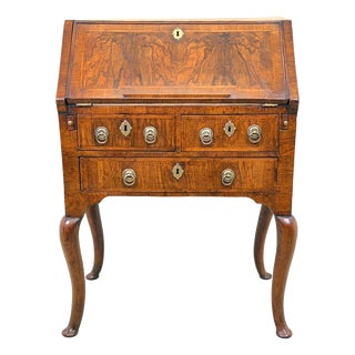 Small Antique Walnut Secretaire, 1720 For Sale