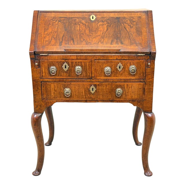 Small Antique Walnut Secretaire, 1720 For Sale