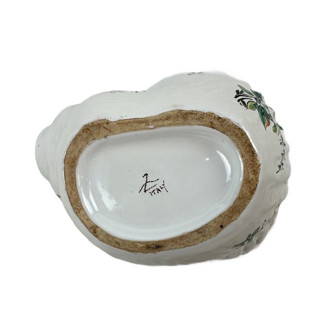 Mid-Century Ugo Zaccagnini Majolica Italian Snail Vase For Sale - Image 12 of 13