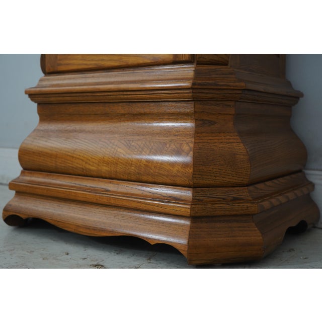 Herschede Oak Thomas Jefferson 9 Tube Grandfather Clock For Sale - Image 16 of 18