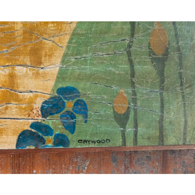 Mid-Century Modern Painting of a Lion on Masonite, Signed Caywood For Sale - Image 9 of 12