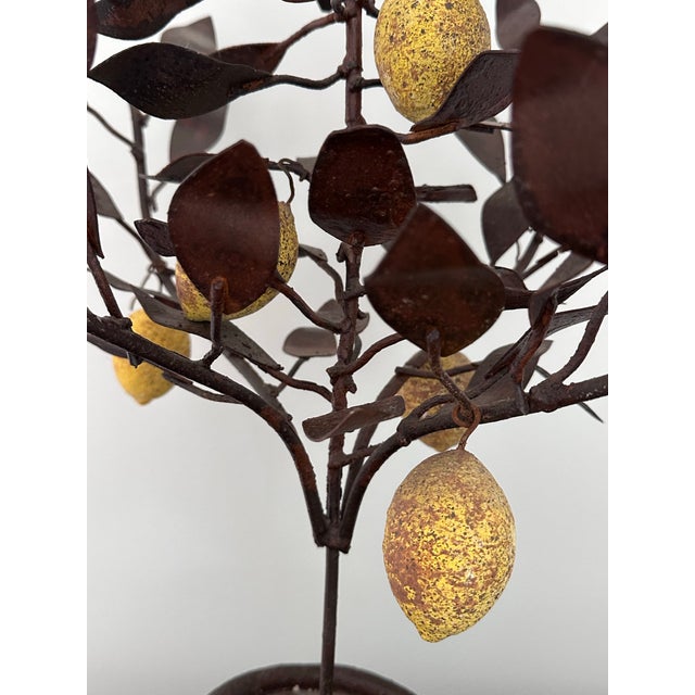 Late 19th Century Antique Tole Topiary With Stone Lemons For Sale - Image 5 of 11