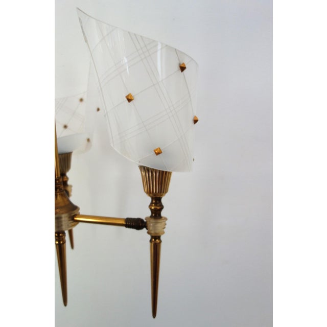 Vintage 3-Light Chandelier, 1950s For Sale - Image 6 of 9