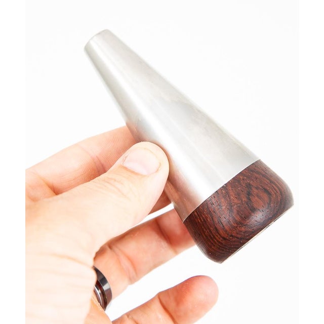 Wood Mid 20th Century Danish Modern Salt Pepper Shaker Set Rosewood A&b Mobler Pair Two For Sale - Image 7 of 10