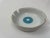 Mid 20th Century Vintage White Porcelain Ashtray With Gold Rim and Blue Design 1960s For Sale - Image 5 of 8