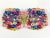 One-of-a-kind matching pair of handmade Christmas wreaths constructed from vintage and antique glass ornaments, colorful...