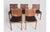 Vintage Dining Chairs in National Walnut with Leather Seat and Vienna Straw Backrest from Molteni & Co., Set of 5 For Sale - Image 4 of 7