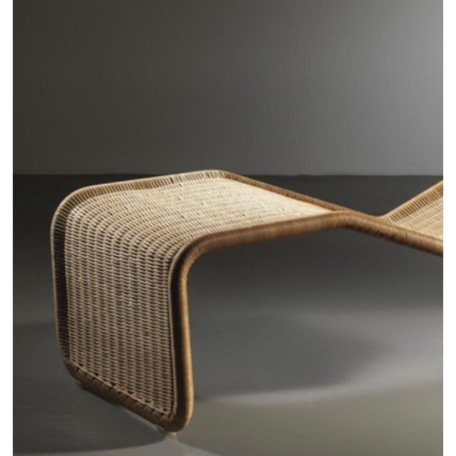 Tito Agnoli Rattan P3s Lounge Chair attributed to Tito Agnoli for BBB Bonacina, Italy 1960s by Tito Agnoli For Sale - Image 4 of 6