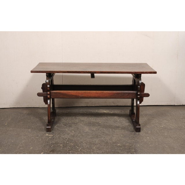 Early 19th C. Oak Trestle Table, France For Sale - Image 11 of 12