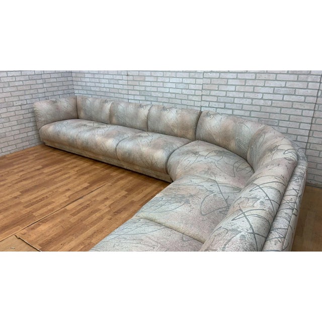 Postmodern L Shaped Sectional Sofa by Bernhardt for Reupholstery For Sale - Image 12 of 13