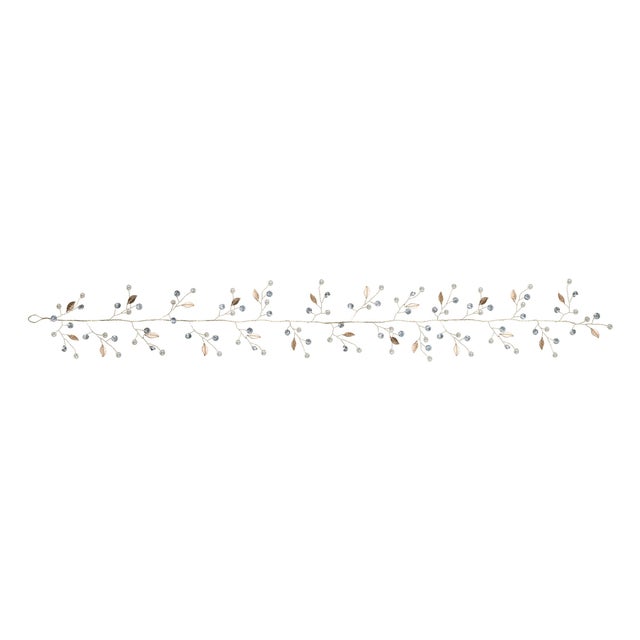Elevate your holiday décor with the soft elegance of this Pearl and Leaf Branch Garland Set. Designed with delicate...