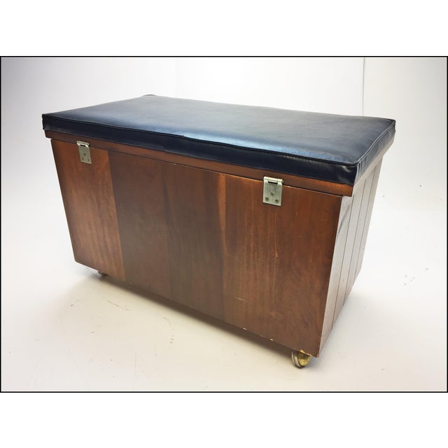 Mid Century Modern Wood Record Bench by Lane Chairish