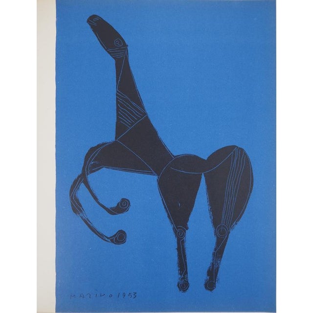 Marino Marini, Le cheval noir, Lithograph For Sale - Image 6 of 6