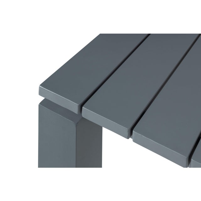 Sardinia Outdoor Aluminum End Table - Gray For Sale - Image 4 of 7