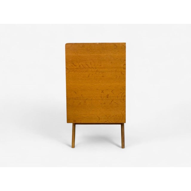 Brown French Modern, Oak, Rattan, Chest of Drawers, France, 1960s For Sale - Image 8 of 11