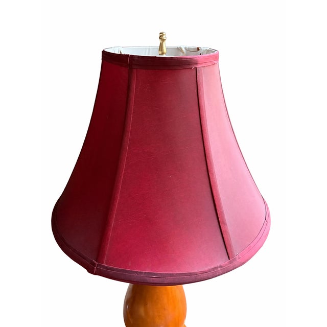 Vintage Late 20th Century Dale Tiffany Bowling Pin Table Lamp on Pedestal Base For Sale In Los Angeles - Image 6 of 6