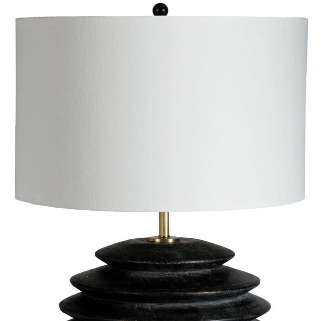 Gorgeous birch table lamp, which instantly draws in the eye with its deeply grooved body, pronounced grain and ebony...
