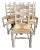 Set 6 Vintage French Ladder Back Dining Chairs Rush Seat Bleached Oak Farmhouse For Sale