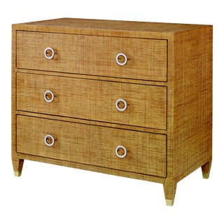 Century Furniture Charleston 3 Drawer Chest (w/glass), Sand For Sale