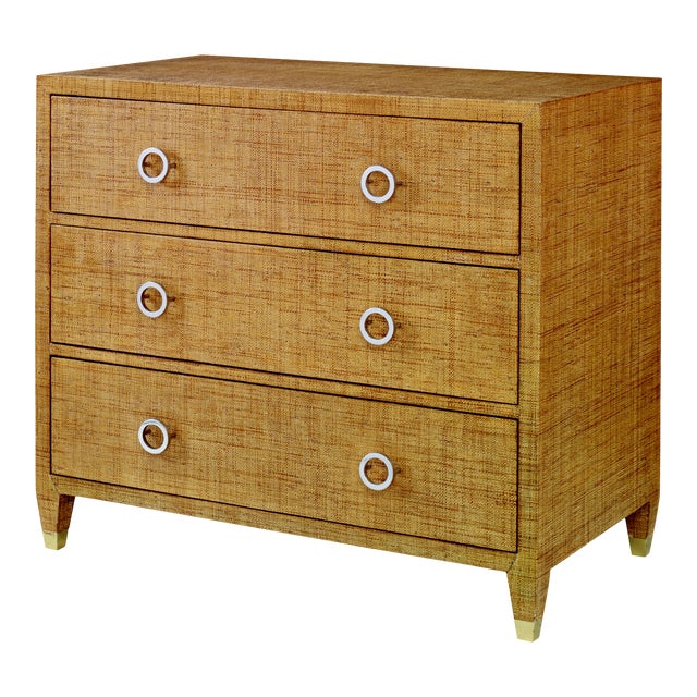 Century Furniture Charleston 3 Drawer Chest (w/glass), Sand For Sale