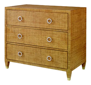 Century Furniture Charleston 3 Drawer Chest (w/glass), Sand