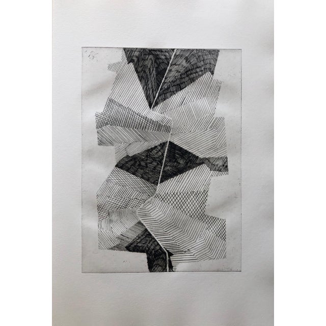 Original etching, aquaforte, aquatint engraving. poetry text by Robert Pinget on facing fold of sheet. The individual...
