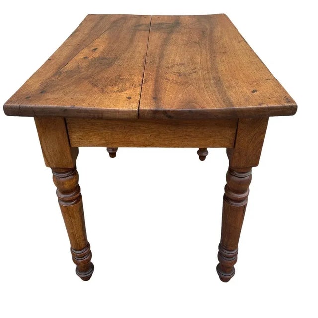 Wood Louis Philippe Bistro Table in Walnut For Sale - Image 7 of 13