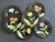 Fitz and Floyd Black Floral Dessert or Salad Plate Dish Set of 6 For Sale - Image 12 of 12