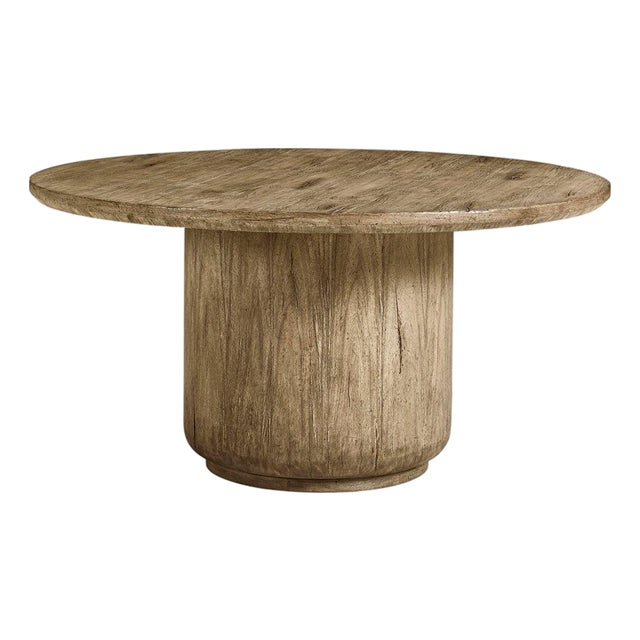 Rustic Round Pedestal Dining Table For Sale