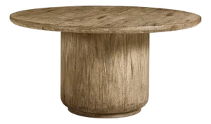 Rustic Round Pedestal Dining Table