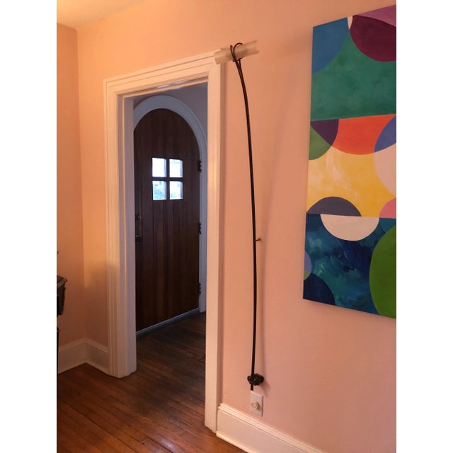 Elongated Vintage Bronze Italian Wall Sconce For Sale - Image 10 of 12