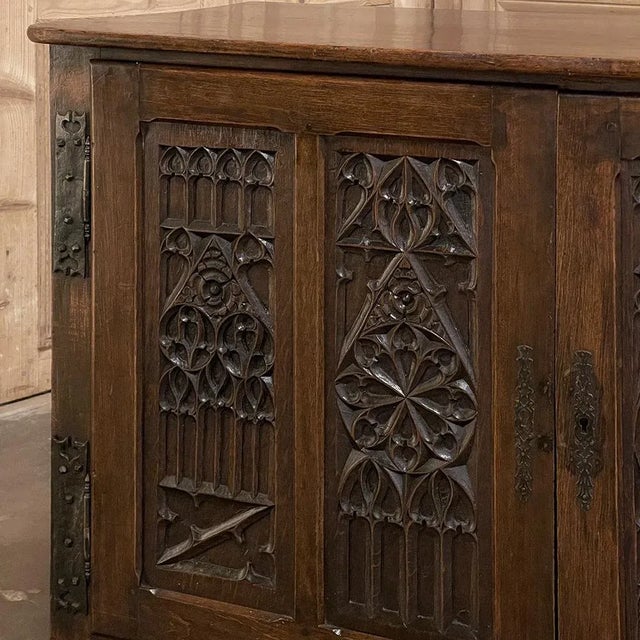 19th Century French Gothic Credenza For Sale - Image 15 of 18