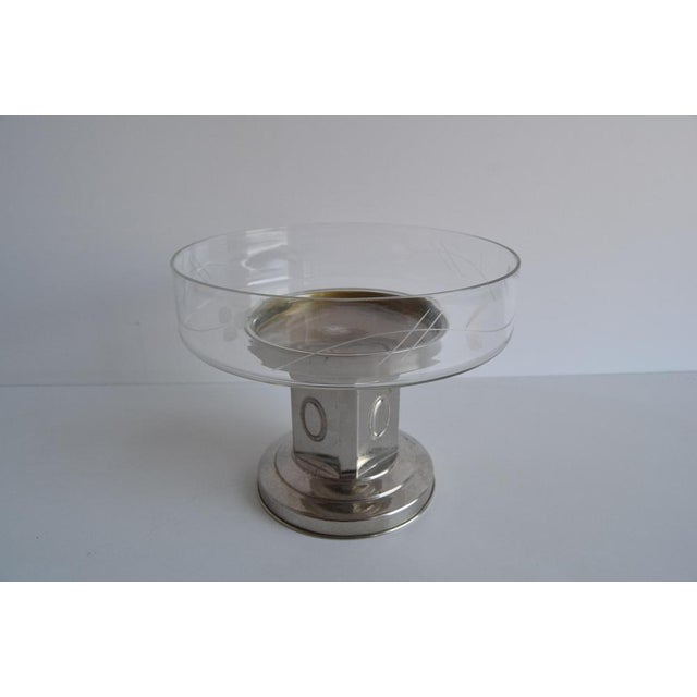 Made in Czechoslovakia Made of cut glass and metal The attachment has an aging patina Original condition