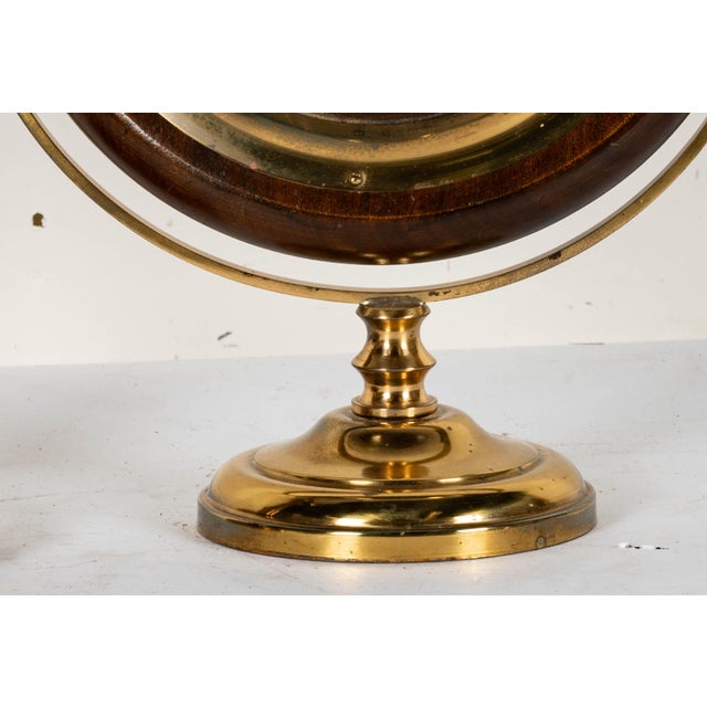 Wood Late 20th Century Ralph Lauren Deco Brass Lamp and Jans of London Vanity Mirror Paired Together For Sale - Image 7 of 11