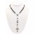 This magnificent antique silver and onyx rosary necklace is crafted in 800 silver with a double strand chain link and oval...
