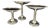 Tall Three-Piece Silver Plated Brass Dessert Stand Set, Set of 3 For Sale