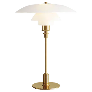 Poul Henningsen Brass and Glass Ph 3 1/2 -2 1/2 Table Lamp for Louis Poulsen